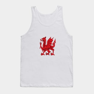 The Red Dragon or Y Ddraig Goch Isolated Tank Top